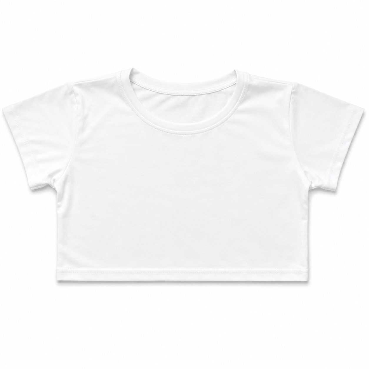 White crop top half sleeves