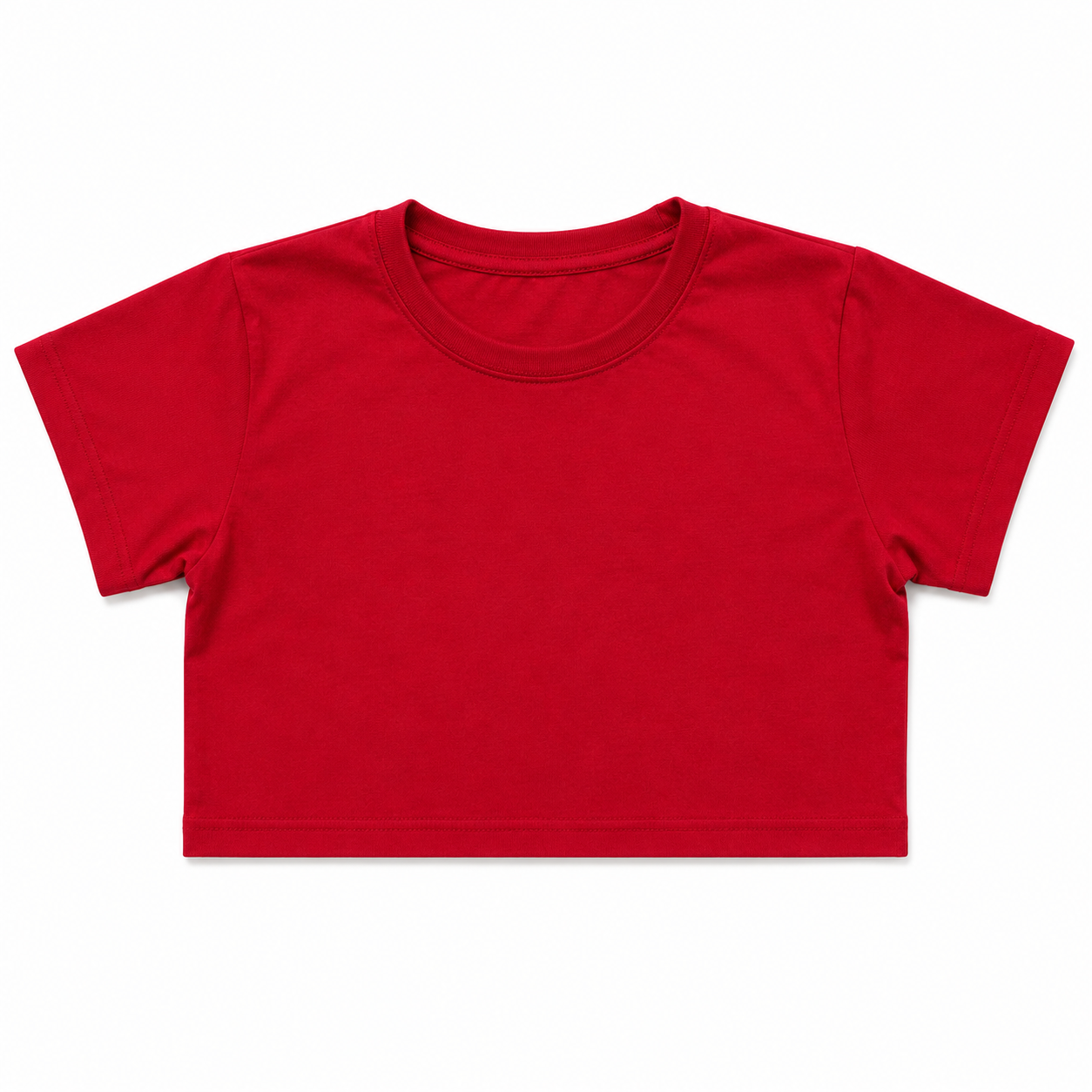 Red crop top half sleeves