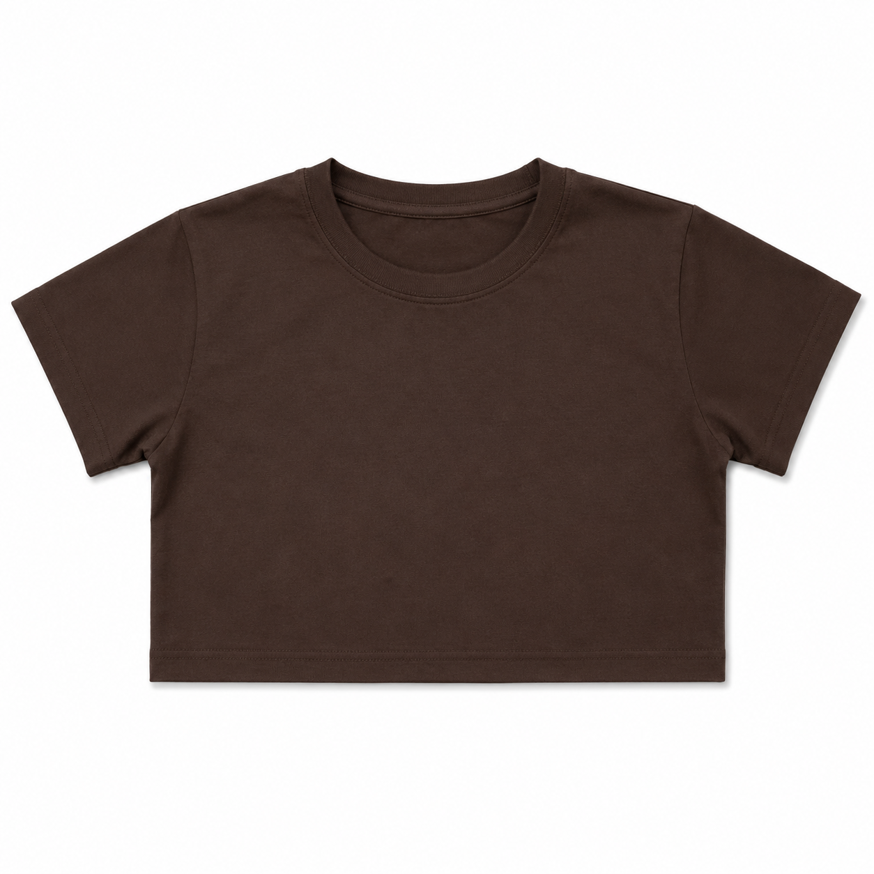 Brown crop top half sleeves