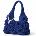 Blue rose handbag