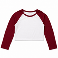 Maroon crop top full sleeves