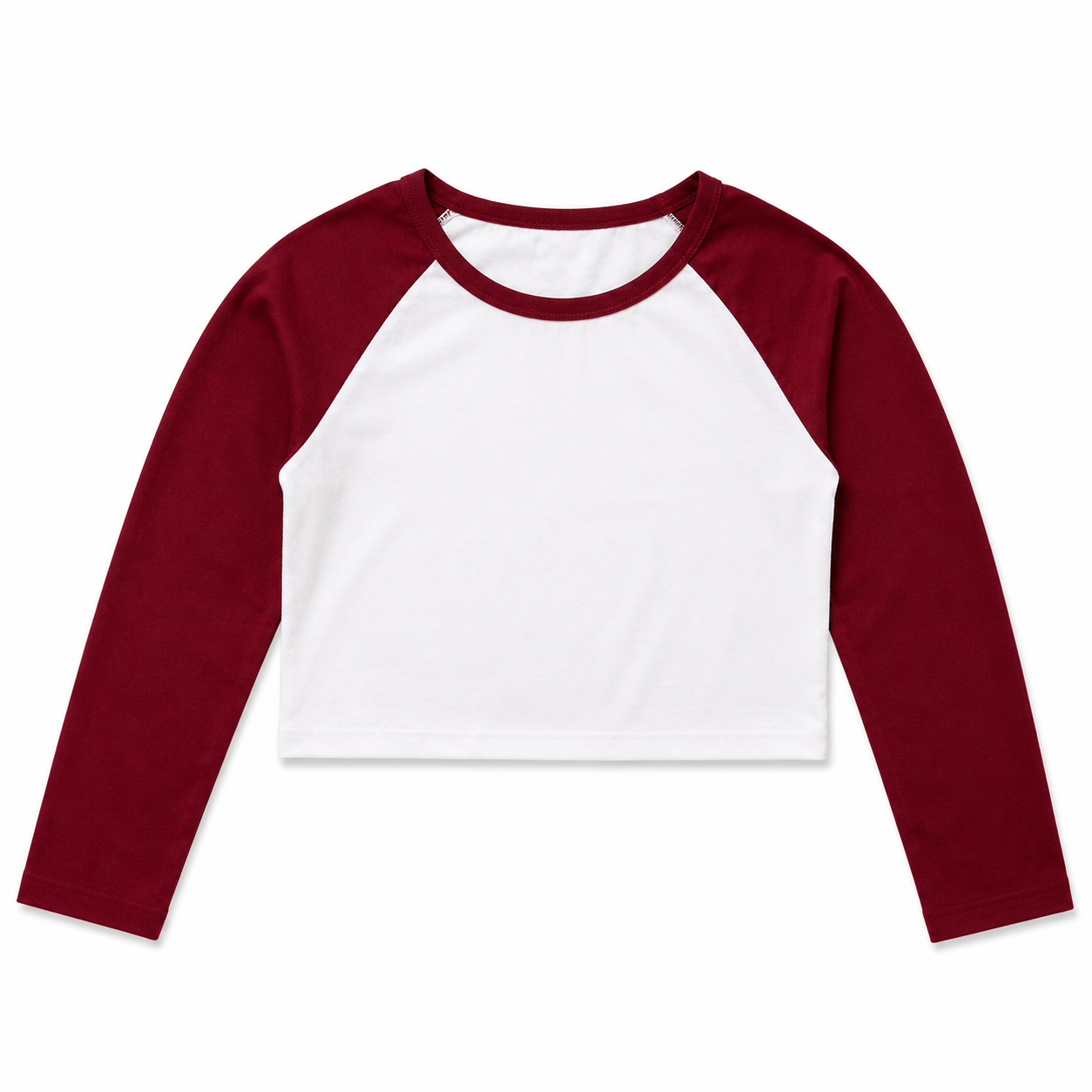 Maroon crop top full sleeves