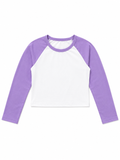 Purple crop top full sleeves